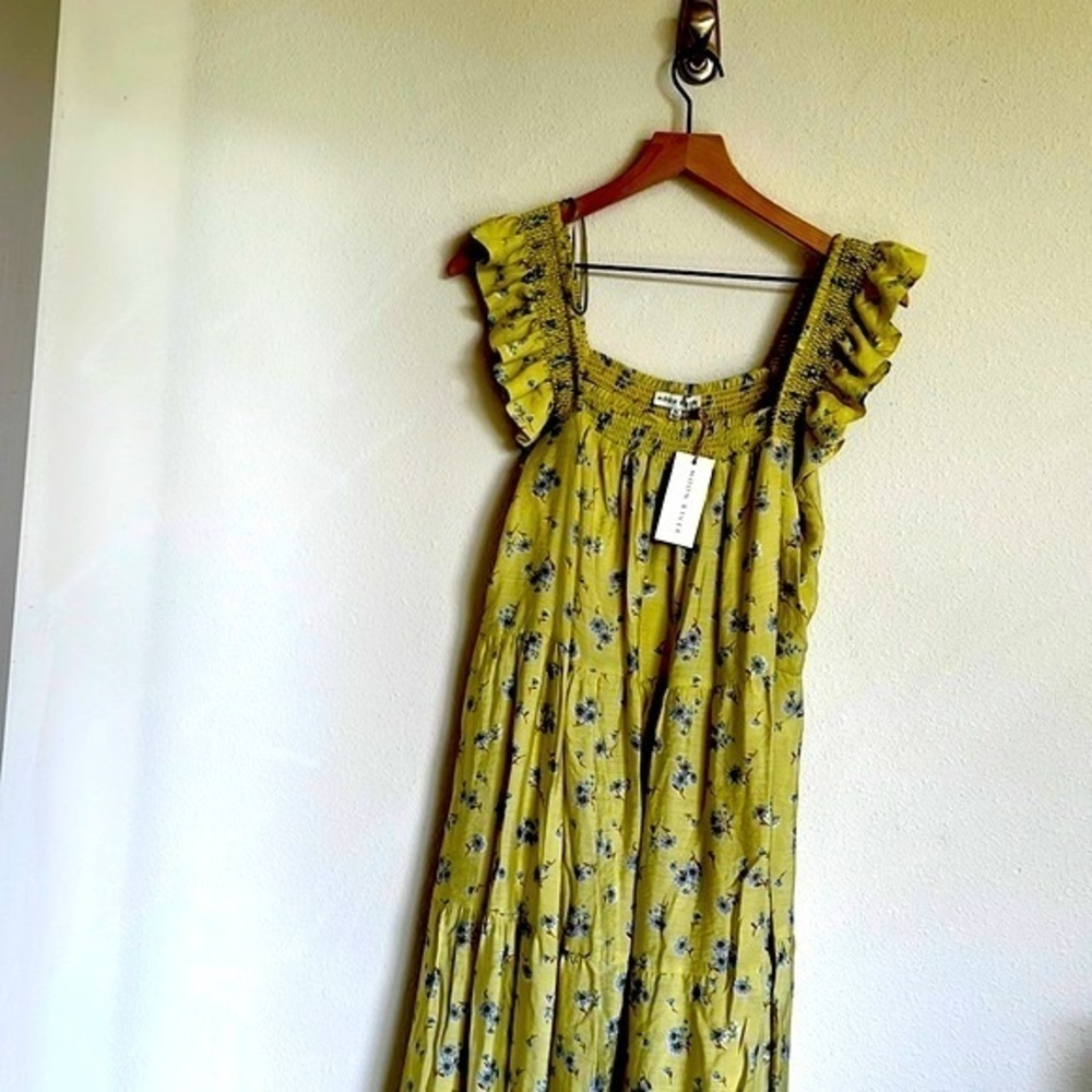 Anthropologie Moon River Maxi Nap Dress Square Neck Flutter
Sleeve, size XS NWT - Picture 4 of 5